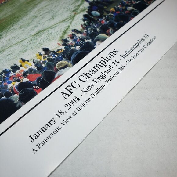 AFC Champions 2004 Panoramic 27x.6 inch New England Pats v Indianapolis Colts - Picture 3 of 9